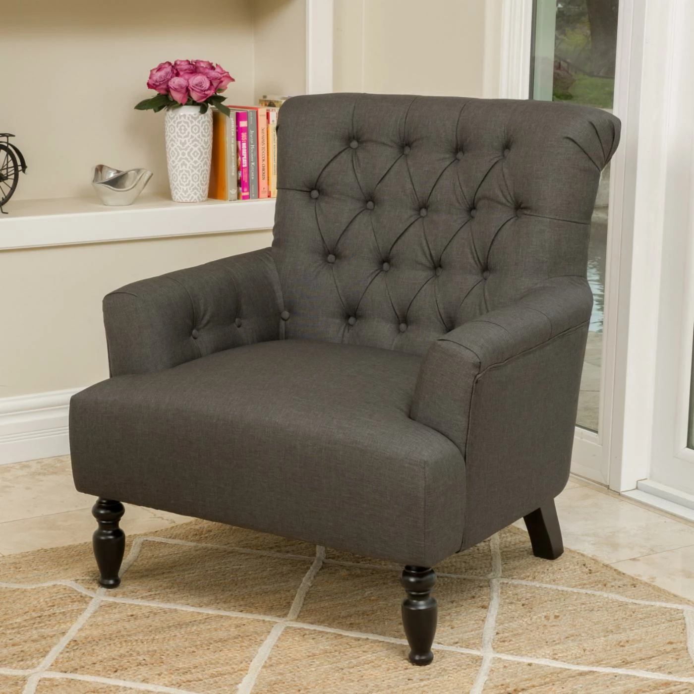 Buy ๐คฉ Best Selling Home Arm Chairs Shauna Tufted Club Chair ๐ - Image 4