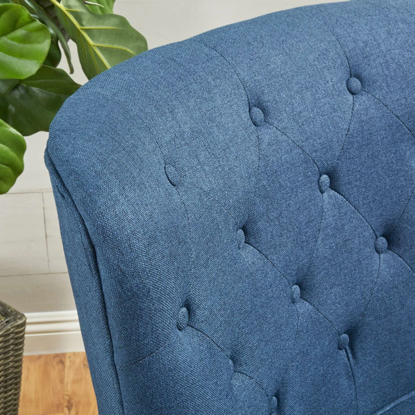 Brand new โ๏ธ Best Selling Home Arm Chairs Anikki Tufted Navy Blue Fabric Club Chair ๐ - Image 4