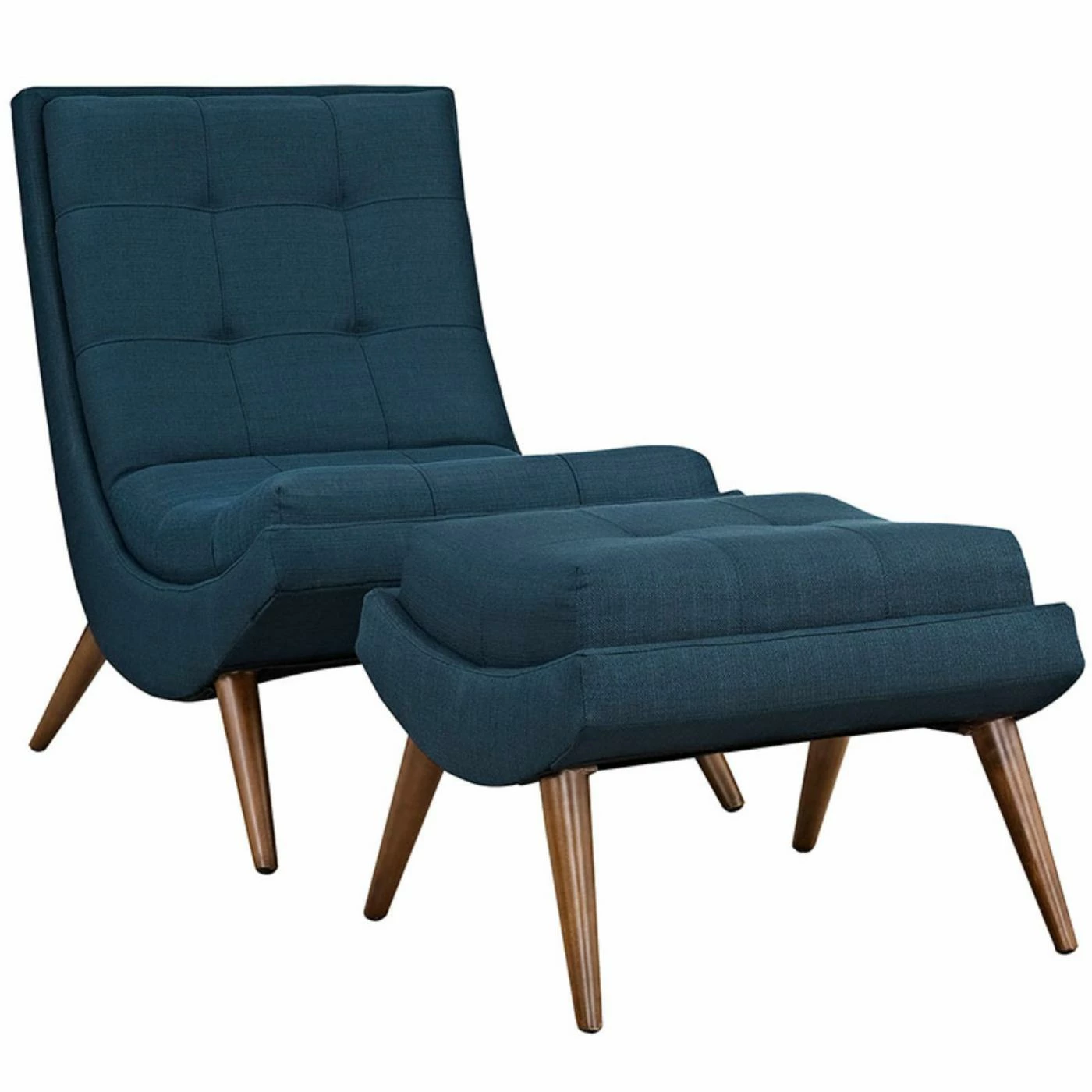 Deals ๐ Armless Chairs Modway Ramp Fabric Lounge Chair With Ottoman ๐ - Image 4