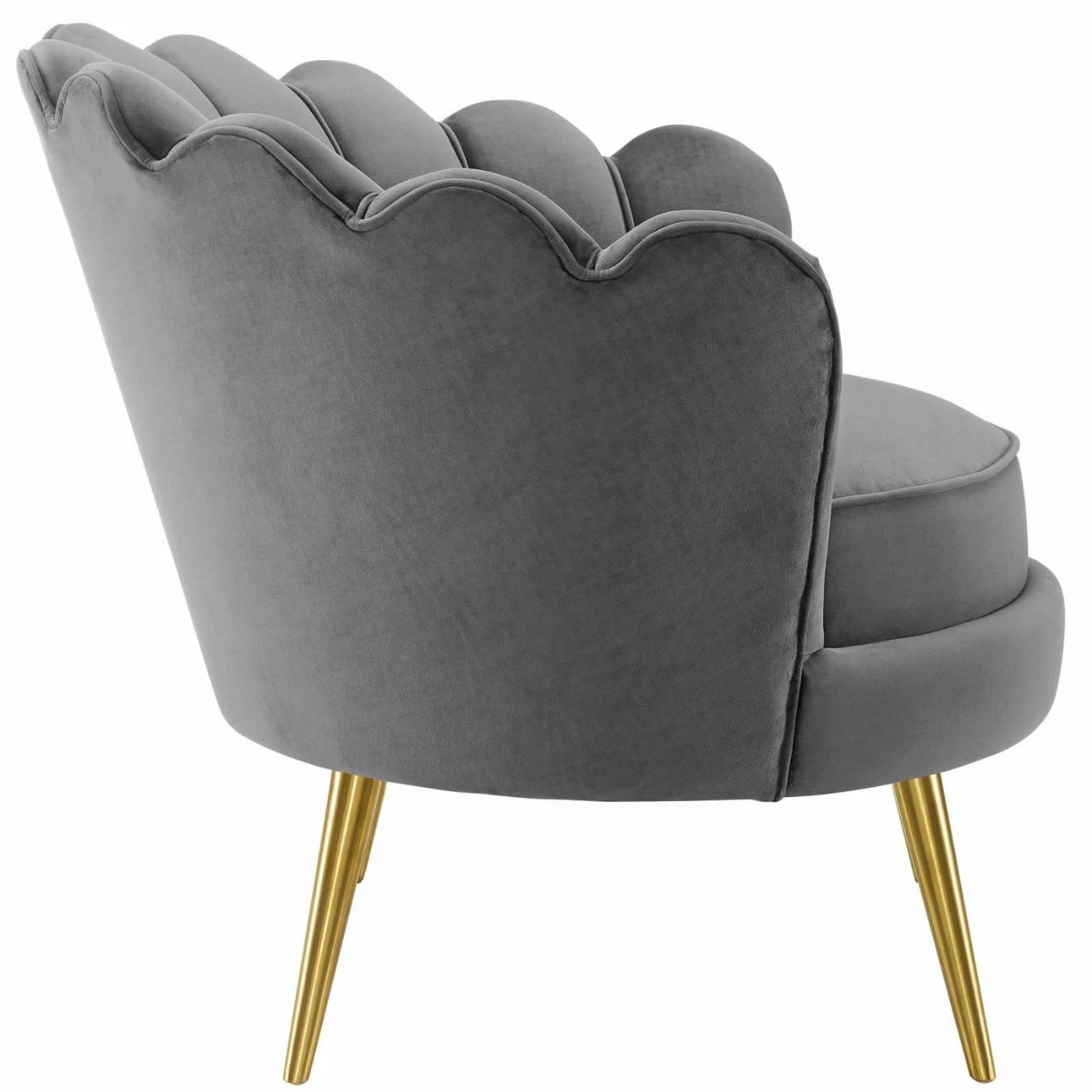Buy ๐ Arm Chairs Modway Admire Scalloped Edge Performance Velvet Accent Arm Chair ๐ - Image 4