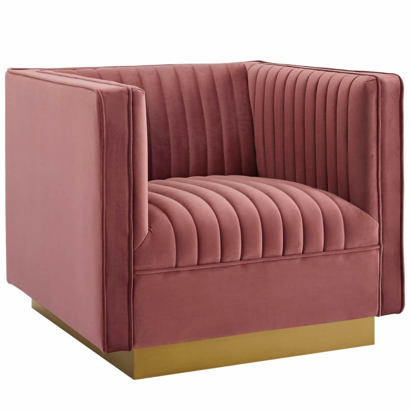 Deals ๐ Club Chairs Modway Sanguine Vertical Channel Tufted Accent Performance Velvet Arm Chair โ - Image 4