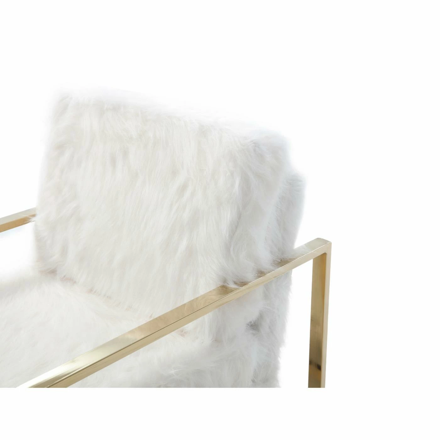 Buy ๐ Arm Chairs Hodedah Imports Glam Faux Fur Upholstered Accent Chair โค๏ธ - Image 4