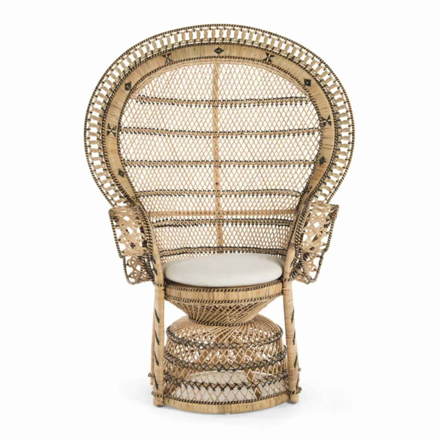 Wholesale π Arm Chairs KOUBOO Retro Peacock Rattan Accent Chair π€© - Image 4