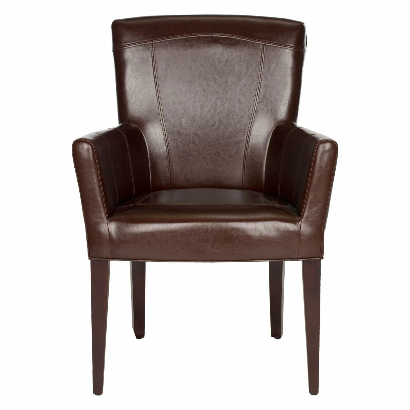 Deals π Arm Chairs Safavieh Dale Leather Arm Chair - Brown π - Image 4