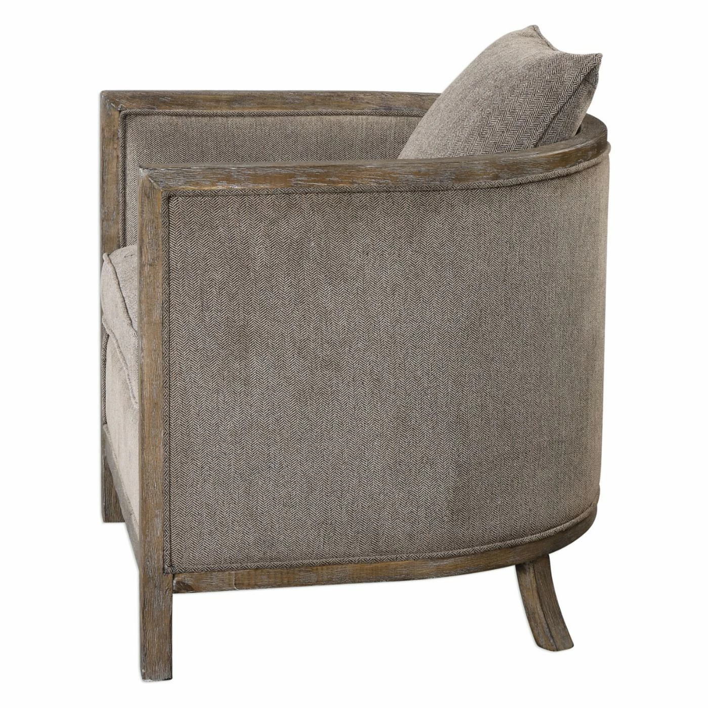 Brand new 𧨠Barrel Chairs HN Home Houma Transitional Gray Chenille Accent Chair βοΈ - Image 4