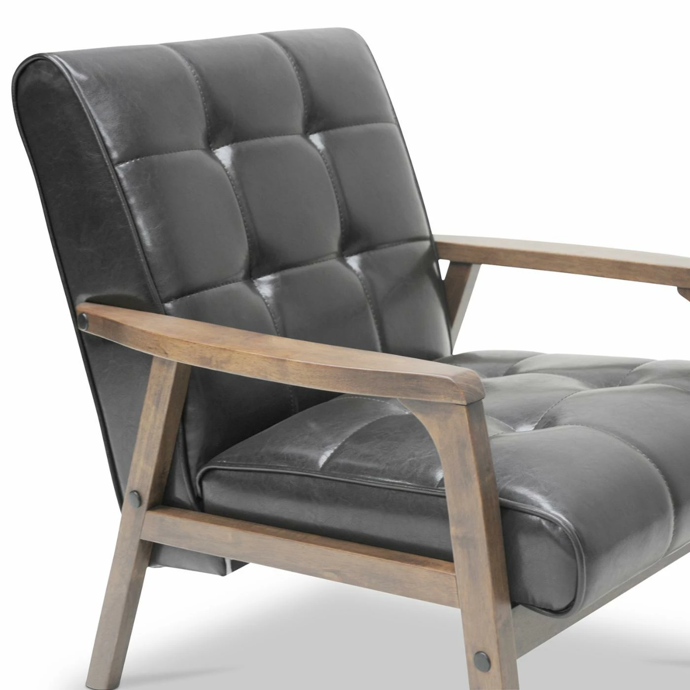 Coupon π₯° Arm Chairs Baxton Studio Mid-Century Masterpieces Club Chair - Brown β¨ - Image 4