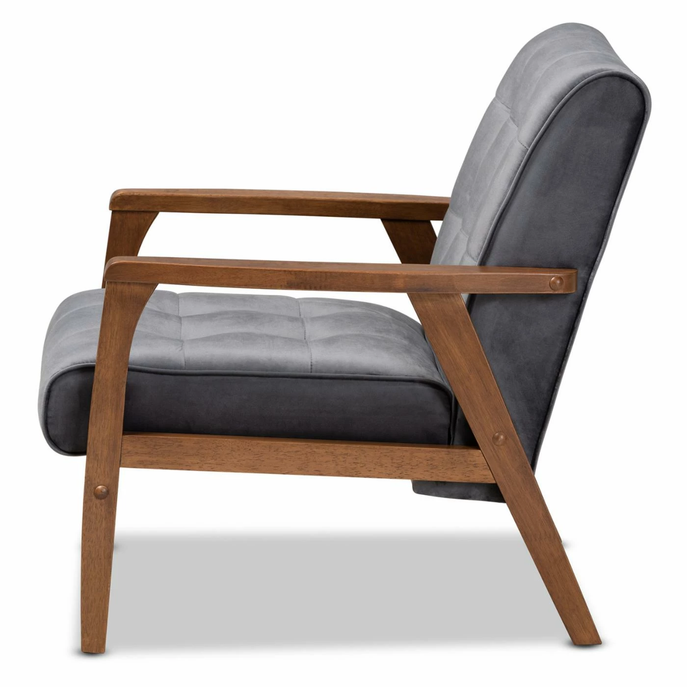 Deals ๐ Arm Chairs Baxton Studio Asta Velvet Tufted Arm Chair โญ - Image 4