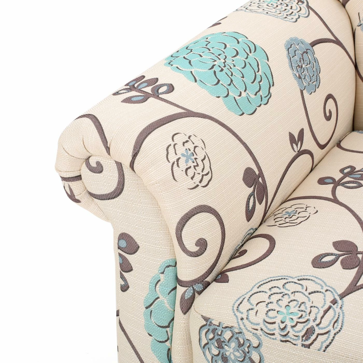 Cheapest π Best Selling Home Arm Chairs Greggory Floral Fabric Tufted Chair β - Image 6