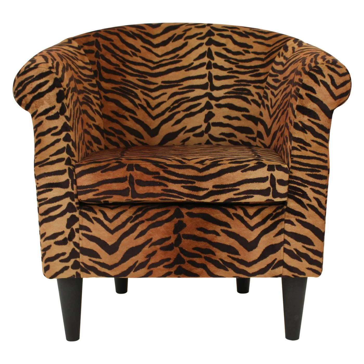 Discount π Barrel Chairs Fox Hill Nikole Tiger Print Club Chair π― - Image 6