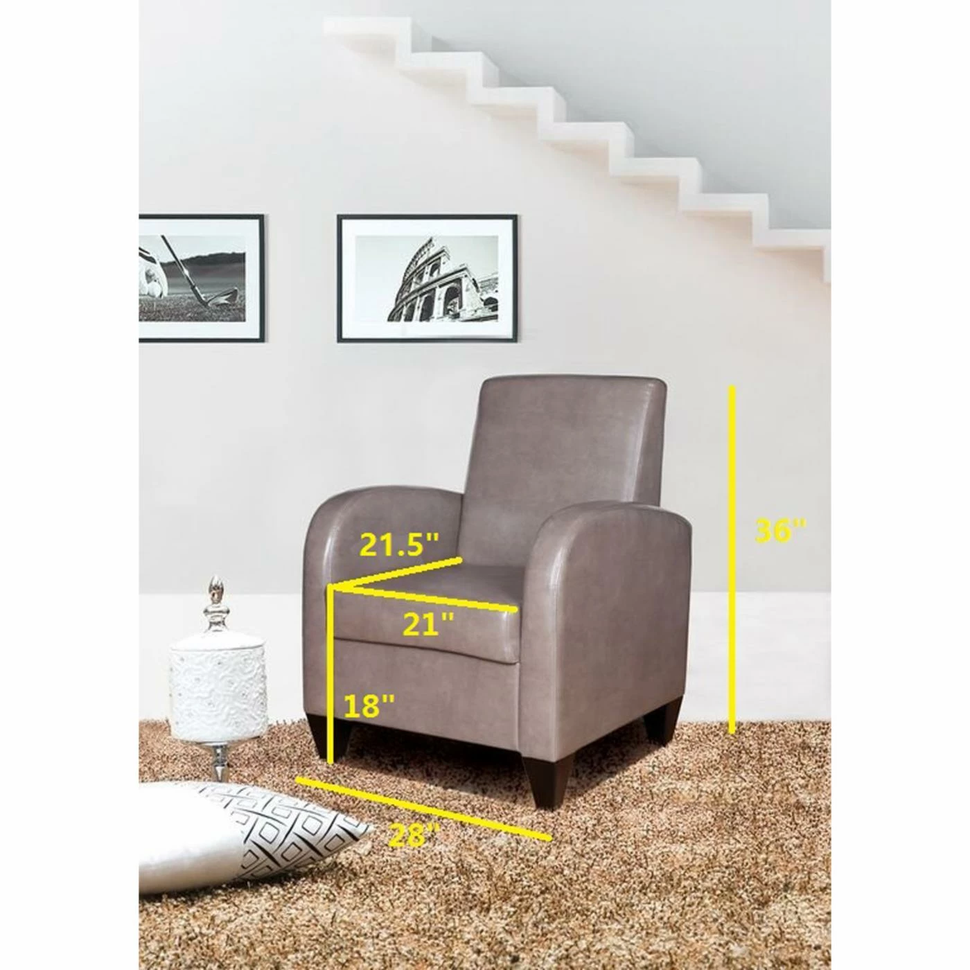 Budget โ Arm Chairs NH Designs Faux Leather Accent Chair ๐คฉ - Image 6