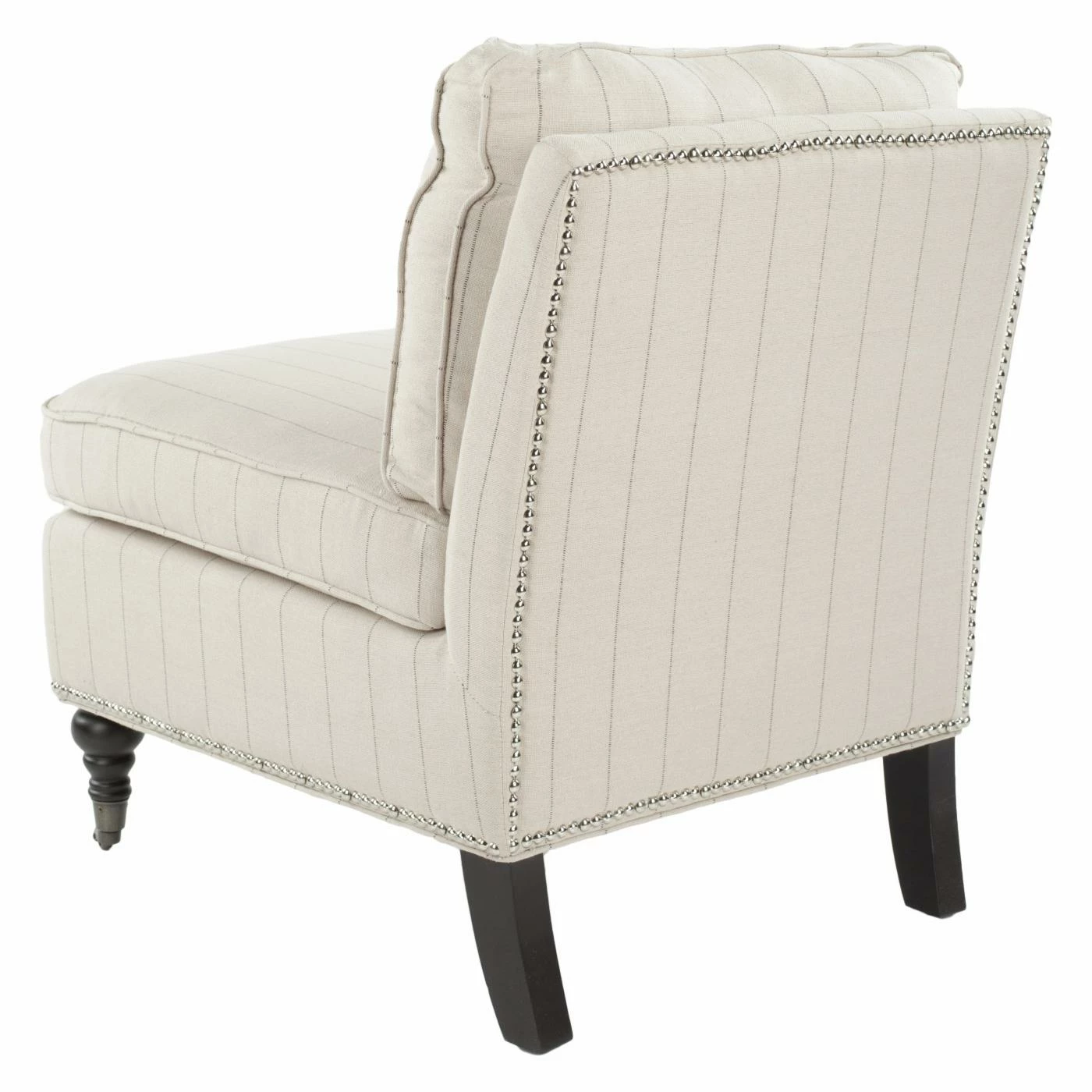Cheap π Armless Chairs Safavieh Randy Slipper Chair With Beige Stripes β - Image 6