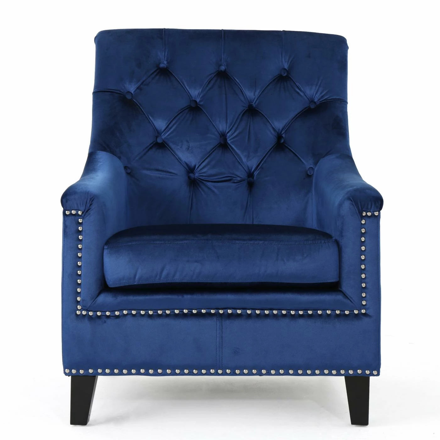 Budget βοΈ Best Selling Home Arm Chairs Jaclyn Velvet Tufted Club Chair π - Image 6