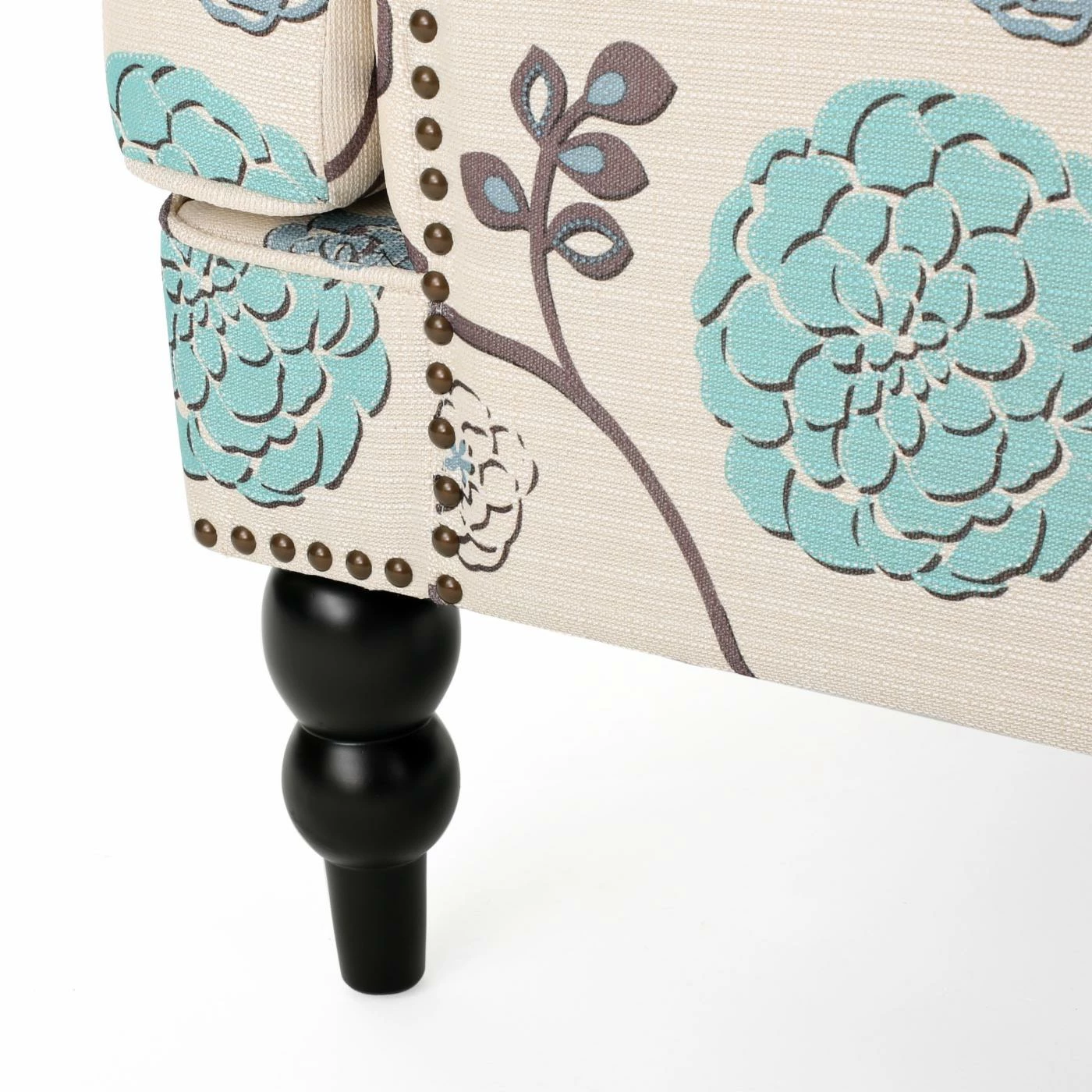 Wholesale ๐คฉ Best Selling Home Arm Chairs Harrison Floral Tufted Club Chair With Nailhead Trim ๐ - Image 7