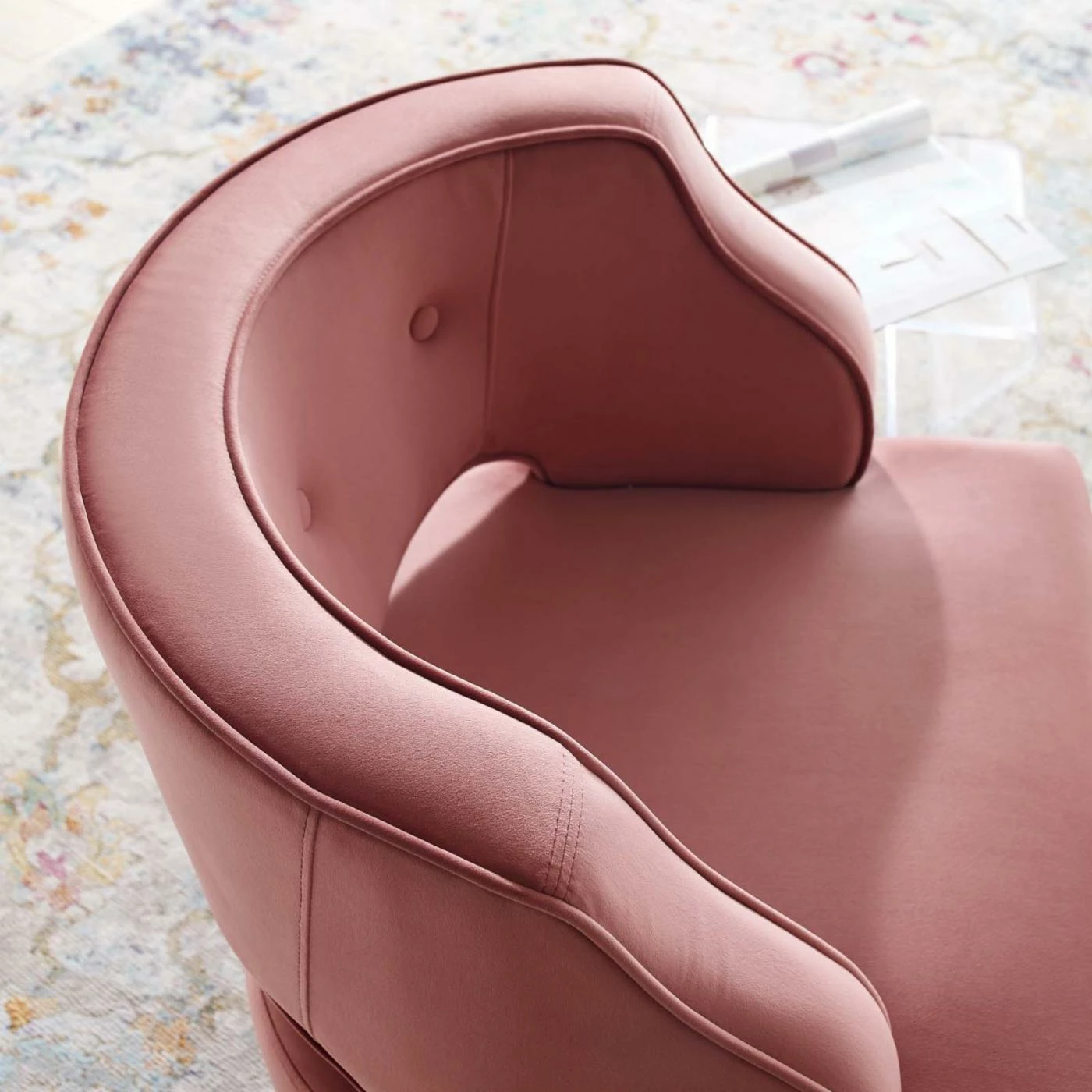 Best Sale โ๏ธ Armless Chairs Modway Traipse Tufted Open Back Performance Velvet Armchair ๐ - Image 7