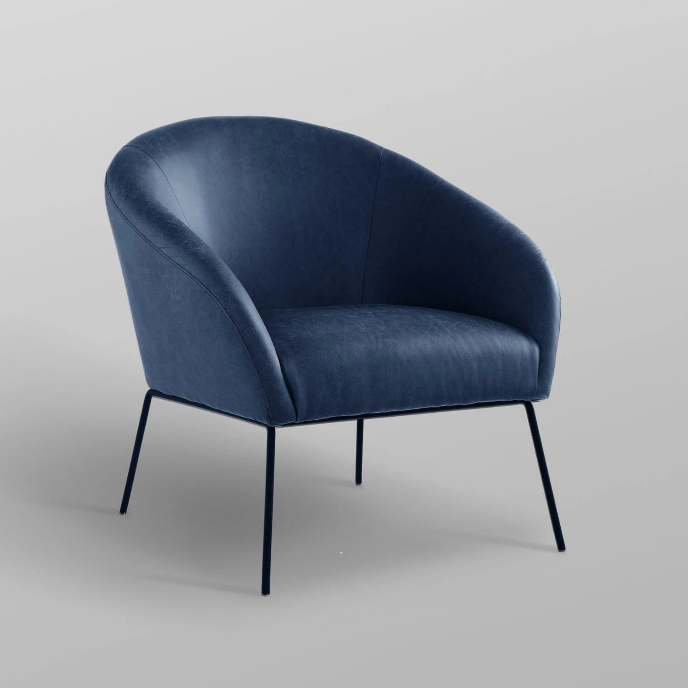 Hot Sale ๐ Arm Chairs Nicole Miller Terrell Polyurethane Leather Barrel Accent Chair ๐งจ - Image 7