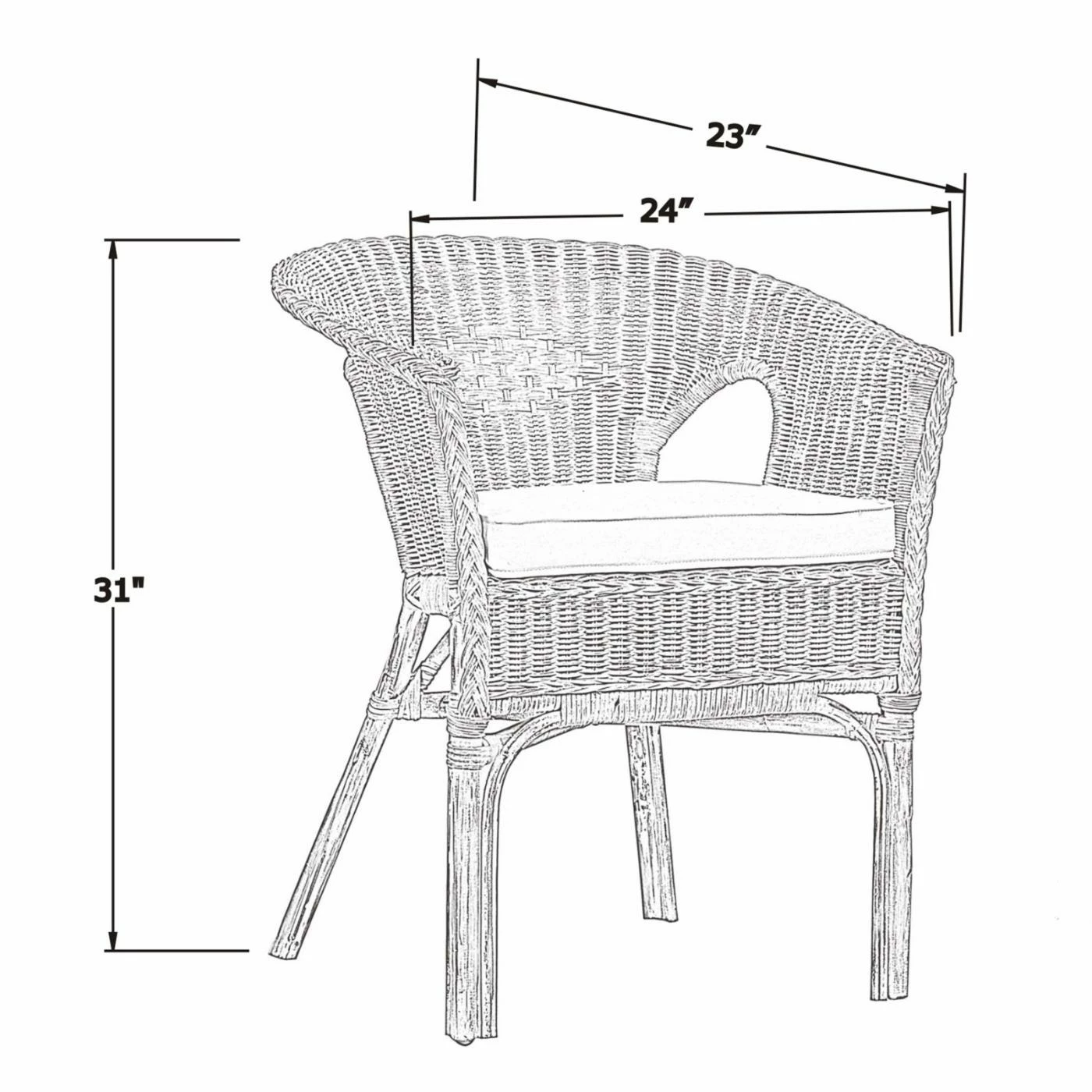 Best deal ๐ฏ Barrel Chairs East At Main Rattan Square Accent Chair โค๏ธ - Image 7