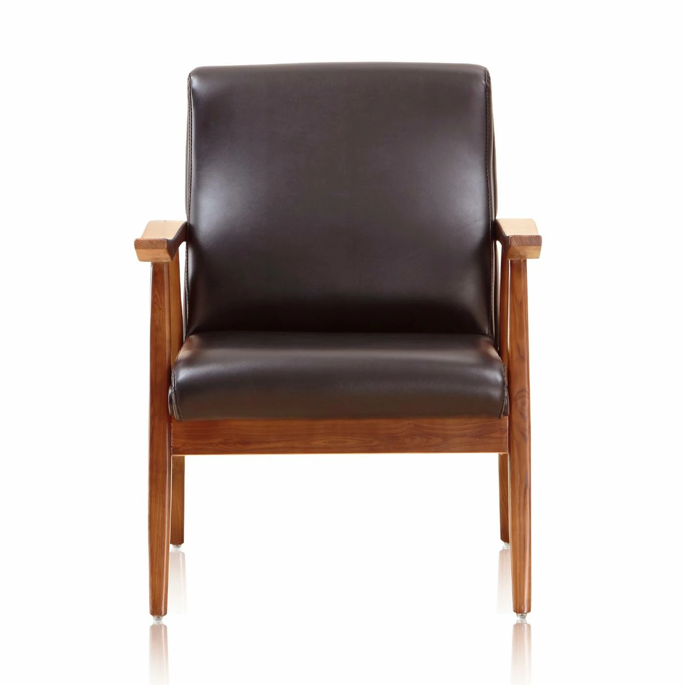 Cheap ๐ Arm Chairs Manhattan Comfort Arch Duke Faux Leather Accent Chair ๐ - Image 7