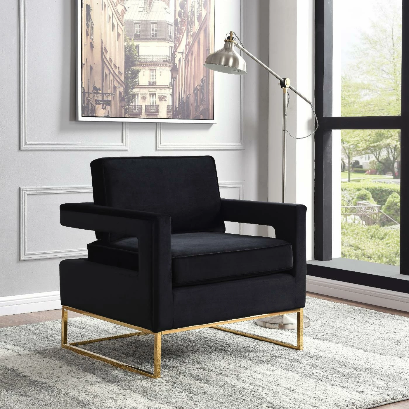 Best Pirce π― Arm Chairs Meridian Furniture Inc Noah Velvet Accent Chair π€© - Image 7