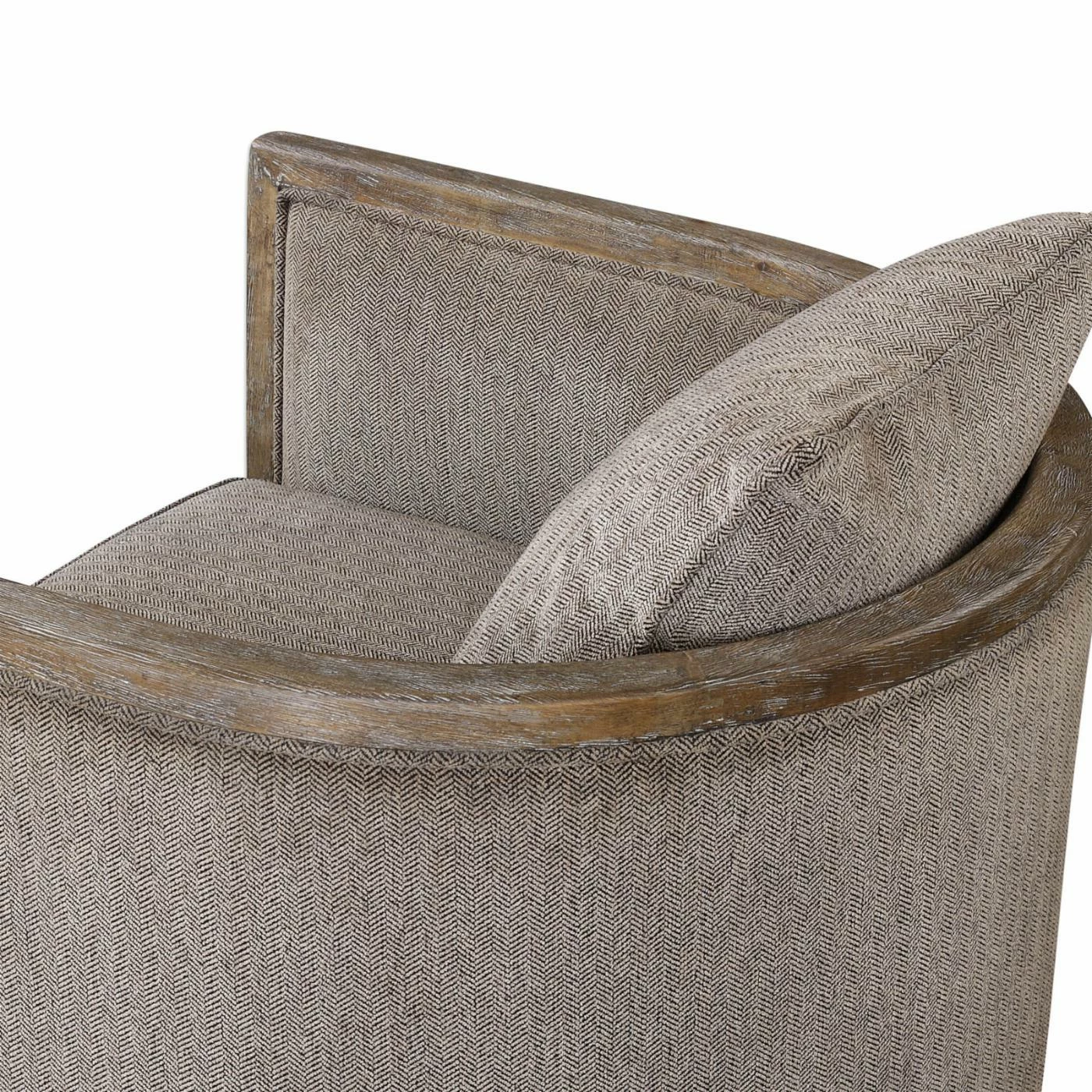 Brand new 𧨠Barrel Chairs HN Home Houma Transitional Gray Chenille Accent Chair βοΈ - Image 7