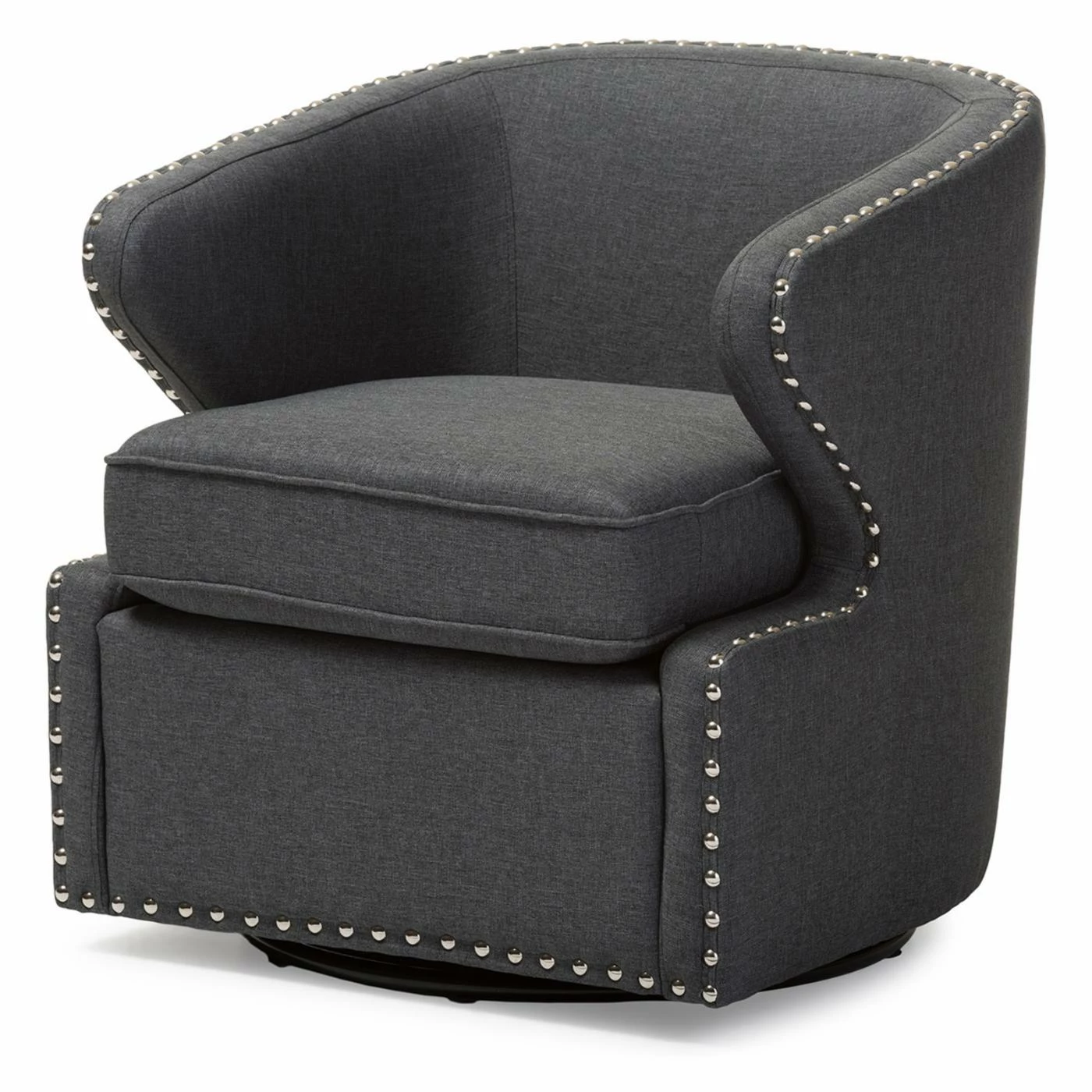 Flash Sale ๐ Barrel Chairs Baxton Studio Finley Swivel Armchair ๐ - Image 7