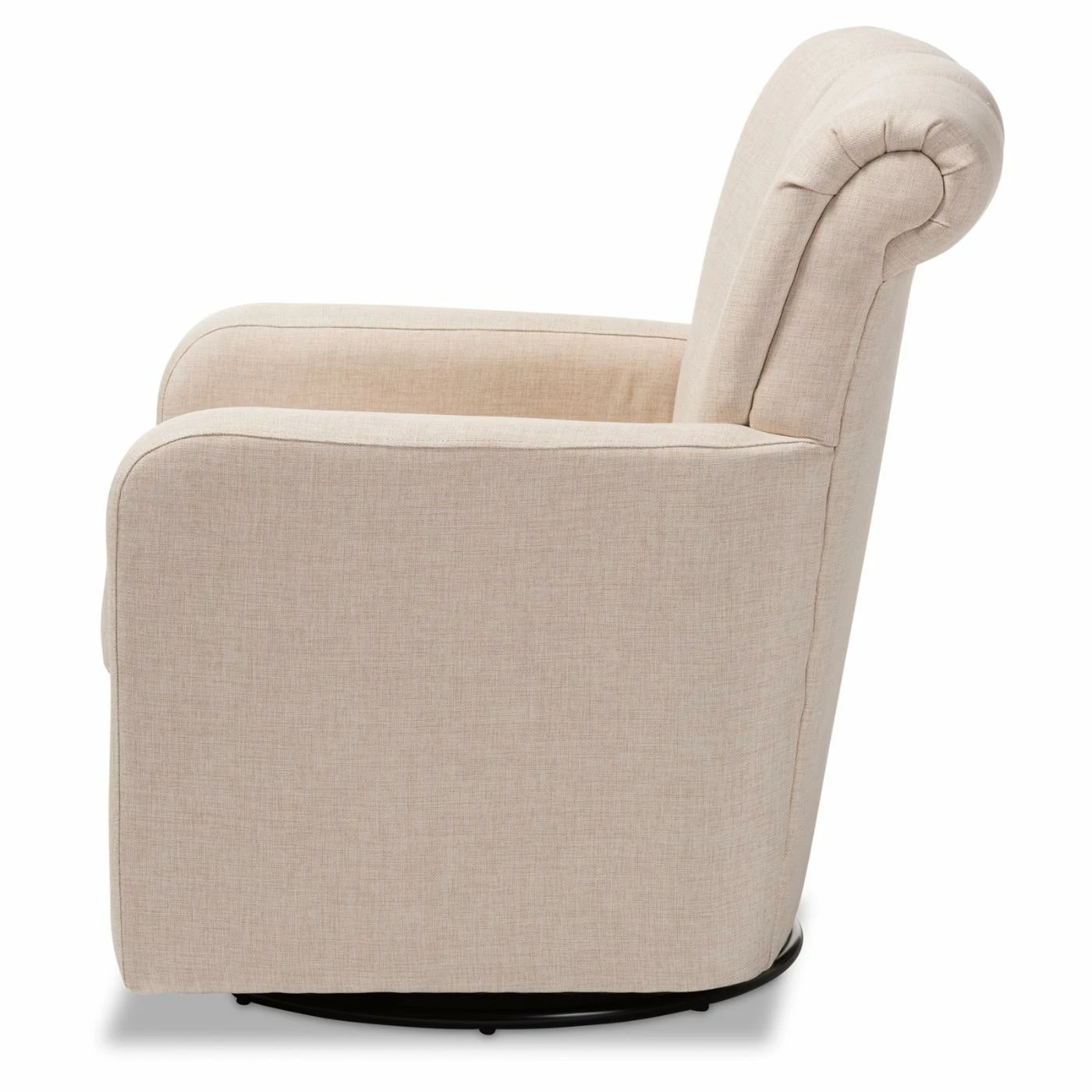 Best deal ๐ Arm Chairs Baxton Studio Rayner Upholstered Swivel Arm Chair ๐ - Image 7