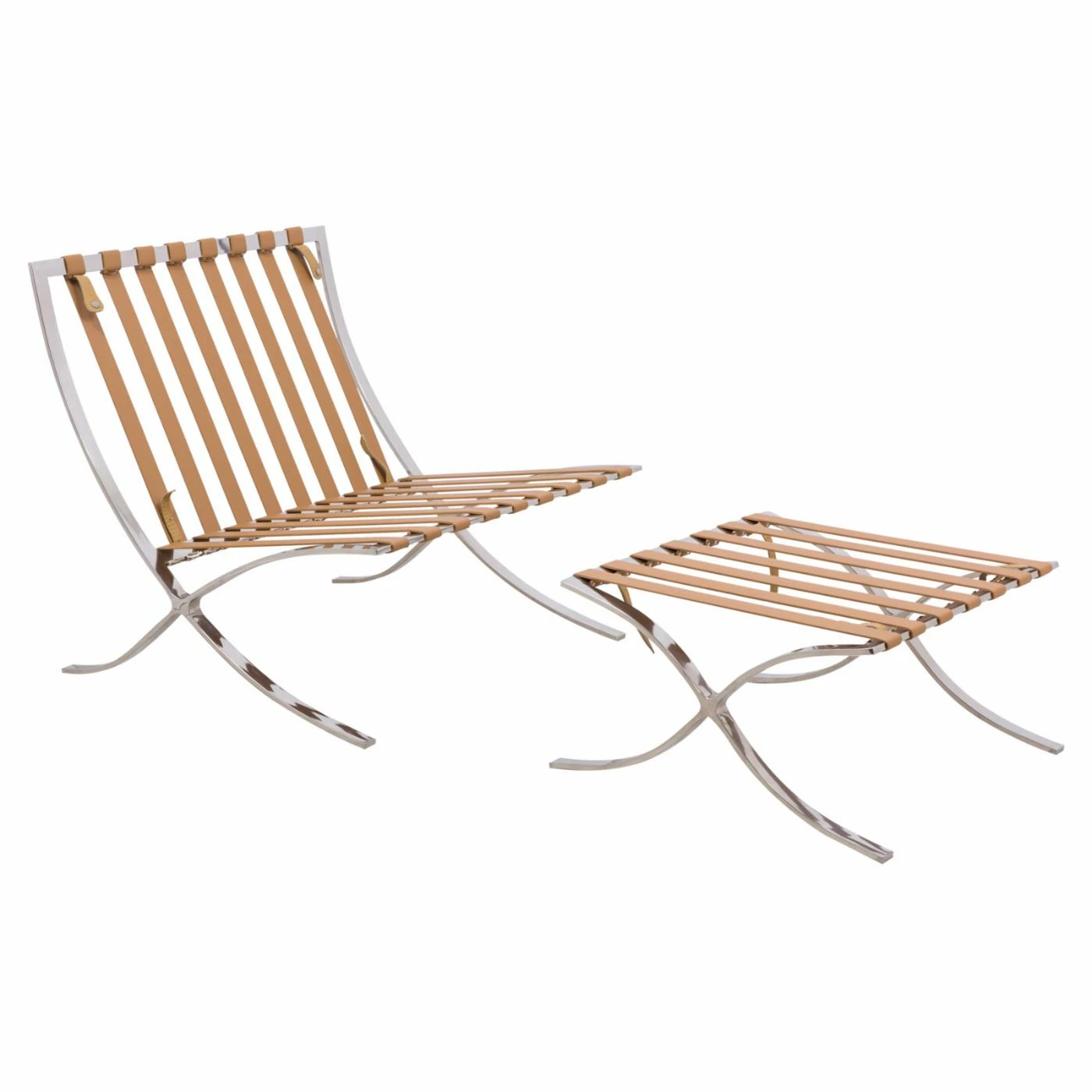 Best deal ๐ Armless Chairs LeisureMod Bellefonte Pavilion Leather Chair And Ottoman ๐ - Image 8