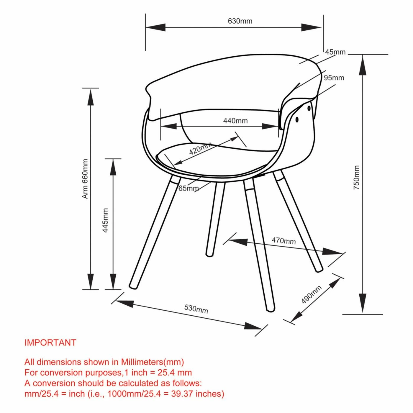 Wholesale β Arm Chairs !nspire Mid Century Side Chair With Wood Legs π - Image 8