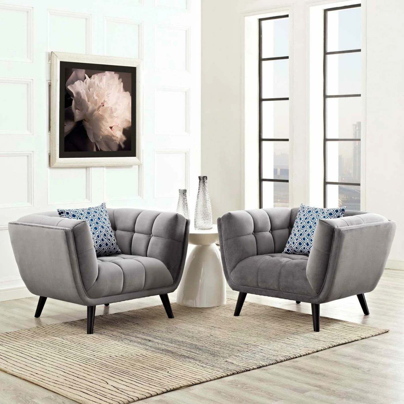 Coupon ๐ Club Chairs Modway Bestow Velvet Arm Chair - Set Of 2 ๐ - Image 9