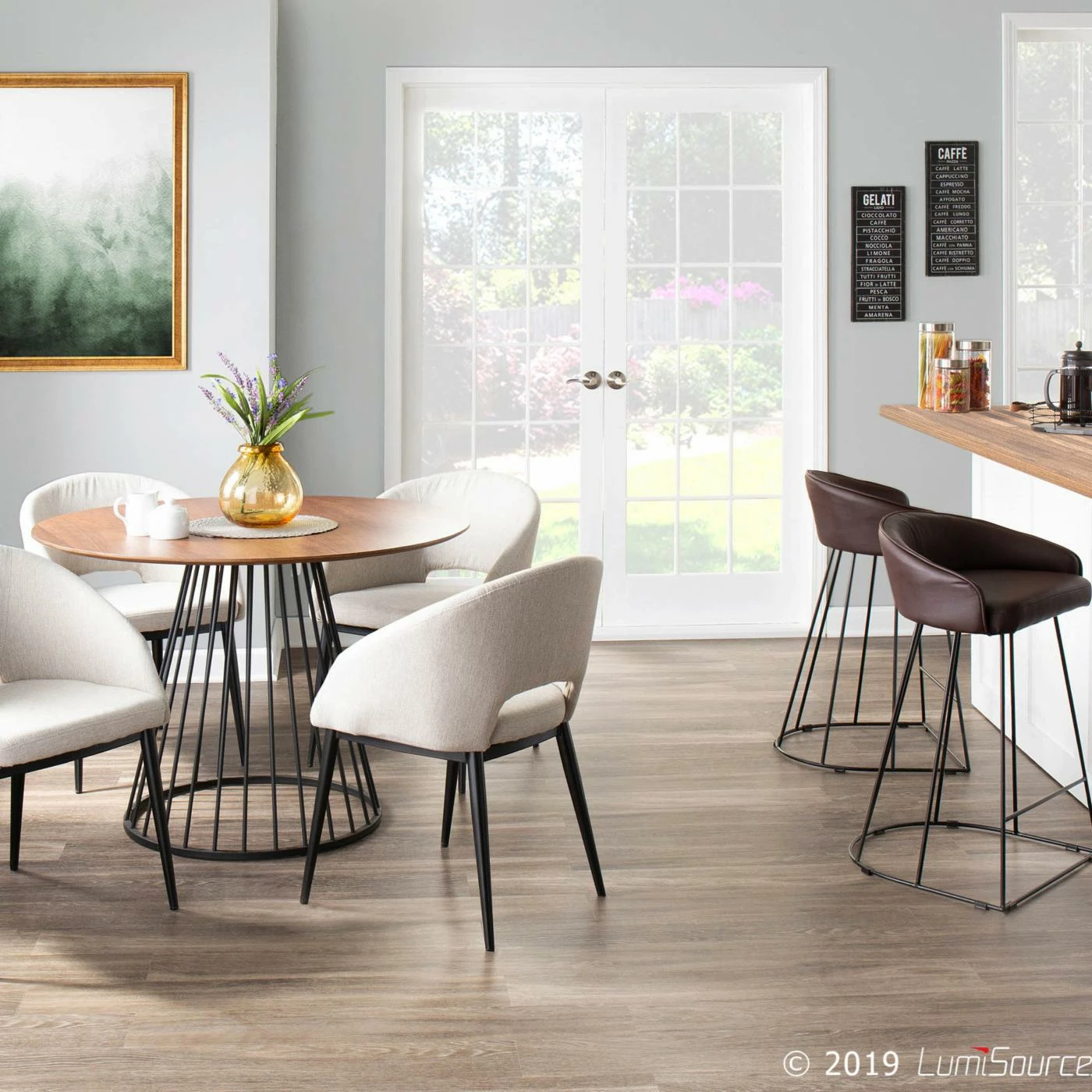 Budget ๐ฏ Armless Chairs LumiSource Renee Contemporary Dining Chair ๐ - Image 9