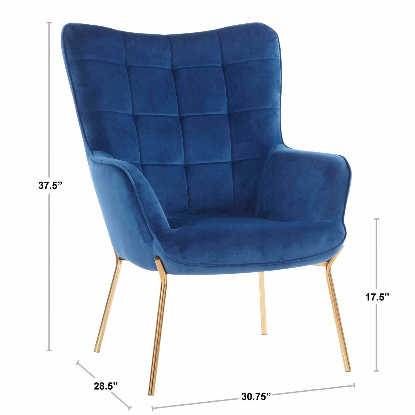 Buy π― Arm Chairs LumiSource Izzy Industrial Faux Leather Lounge Chair With Ottoman π― - Image 9