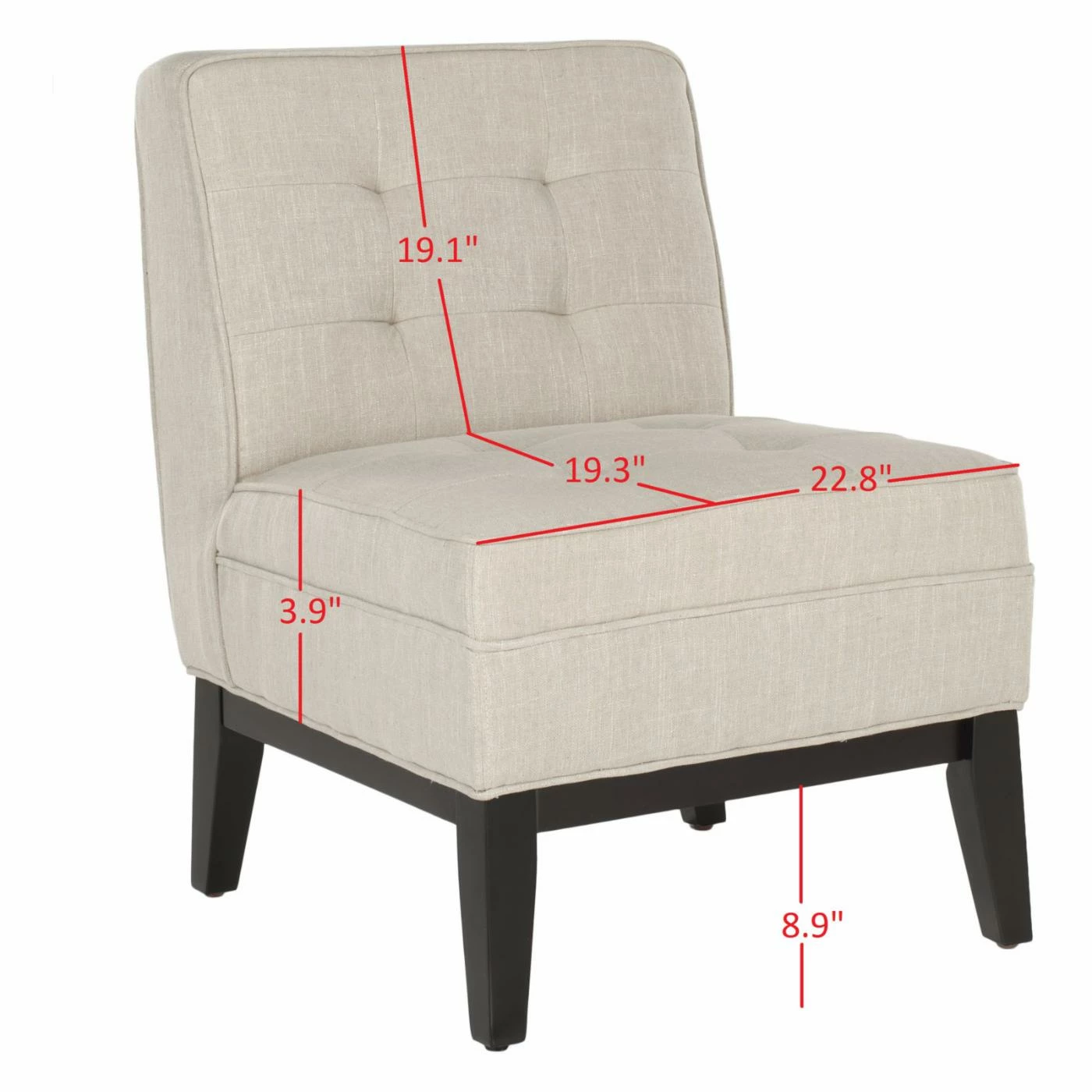 Cheap βοΈ Armless Chairs Safavieh Angel Tufted Armless Club Chair π― - Image 7