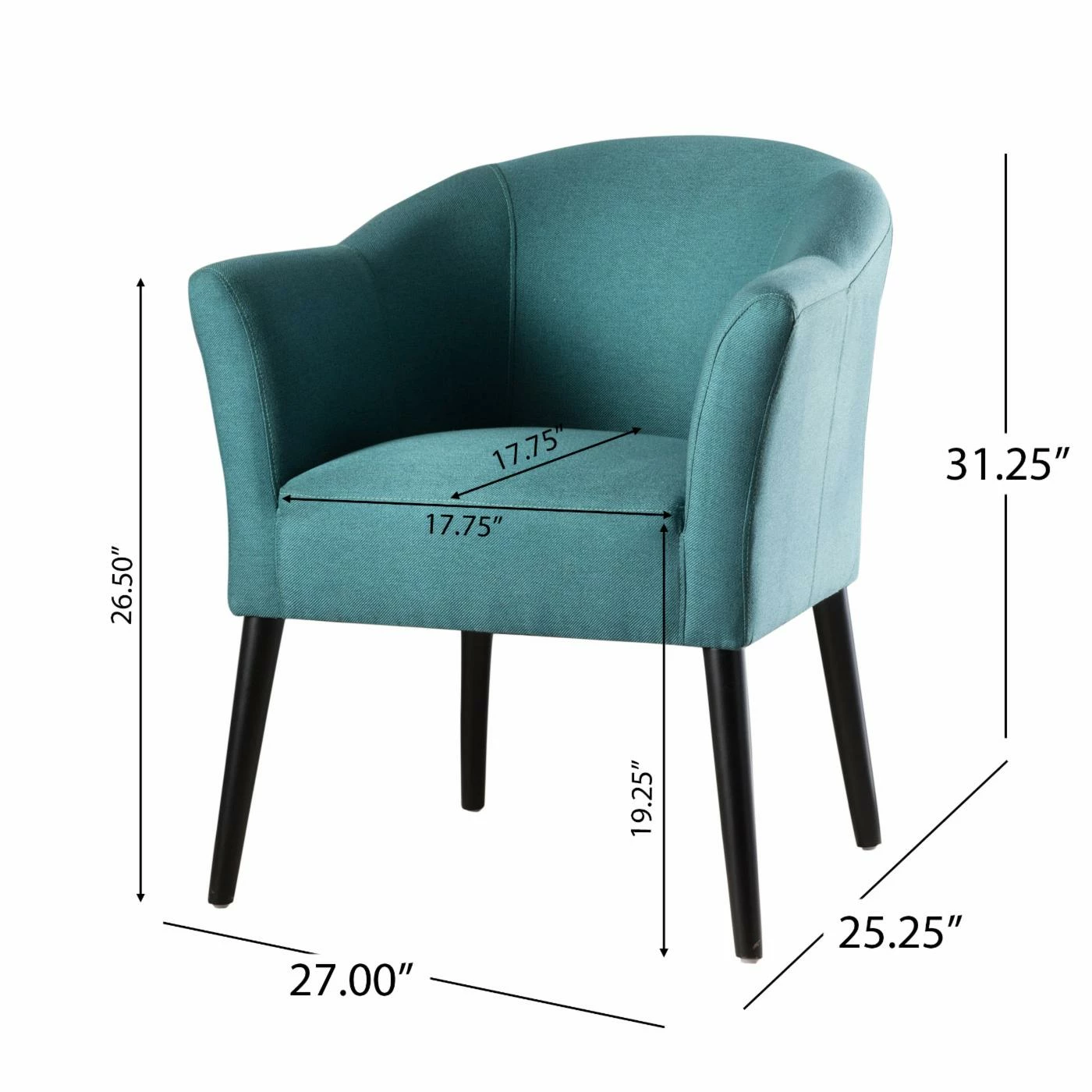 Best Pirce ๐ Best Selling Home Barrel Chairs Jeanette Fabric Arm Chair ๐ - Image 10