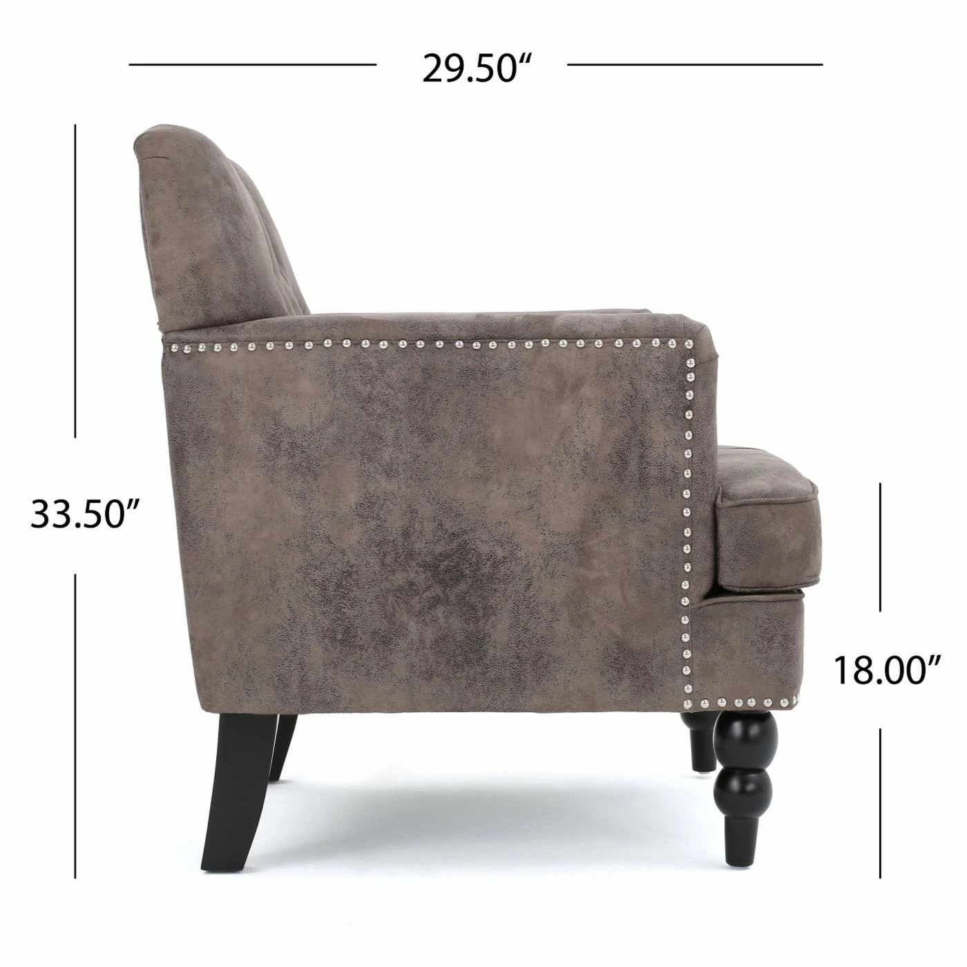 Flash Sale βοΈ Best Selling Home Arm Chairs Malone Tufted Microfiber Club Chair With Nailhead Trim π€© - Image 7