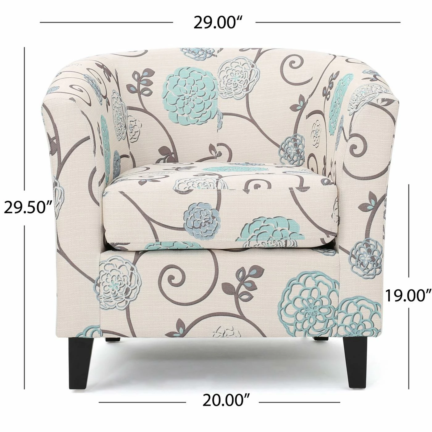 Best Pirce โญ Best Selling Home Arm Chairs Preston Floral Upholstered Club Chair ๐ - Image 6