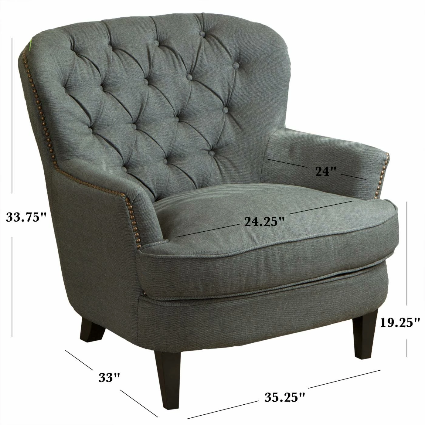 Best deal โญ Best Selling Home Arm Chairs Tafton Club Chair - Grey ๐ฏ - Image 5