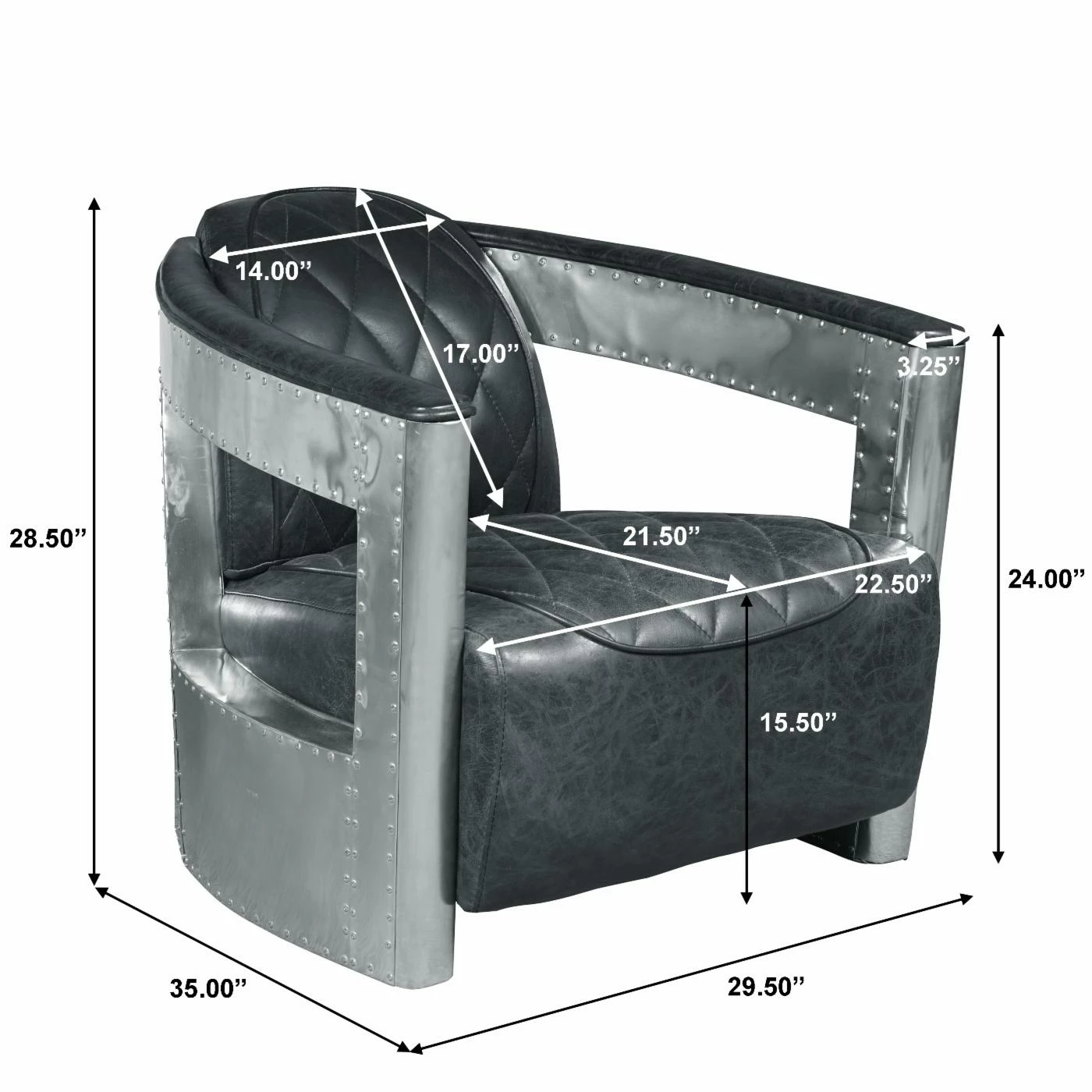 Best Pirce π Barrel Chairs Right2Home Aviation Arm Chair β - Image 9