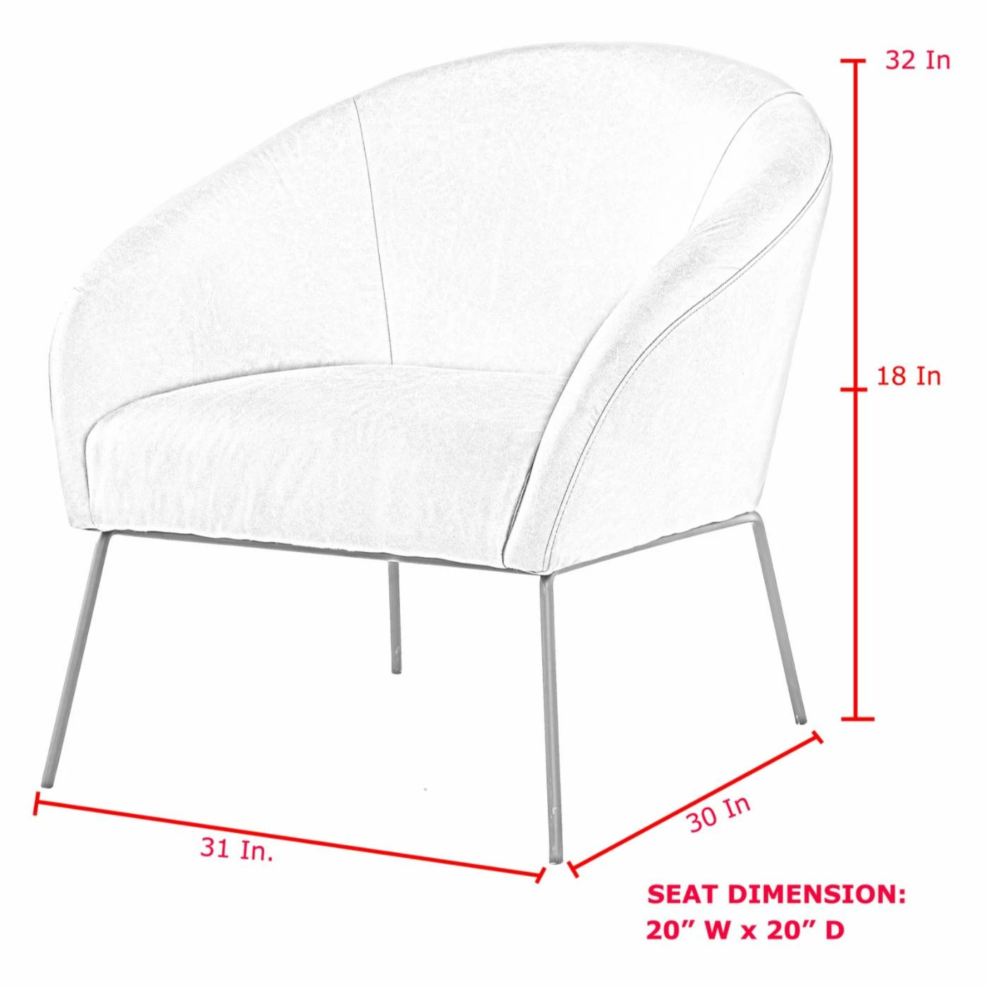 Hot Sale ๐ Arm Chairs Nicole Miller Terrell Polyurethane Leather Barrel Accent Chair ๐งจ - Image 10