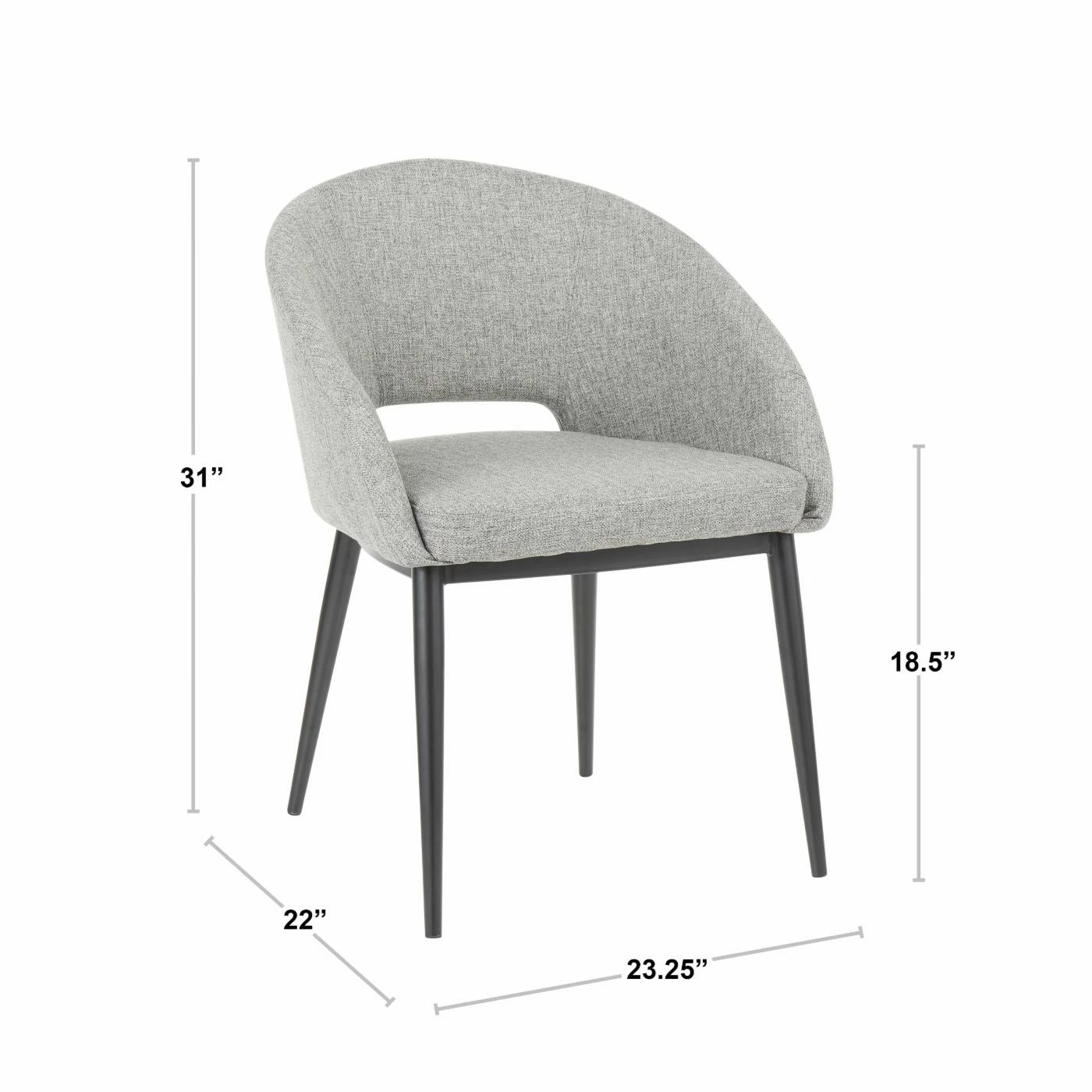 Budget ๐ฏ Armless Chairs LumiSource Renee Contemporary Dining Chair ๐ - Image 10