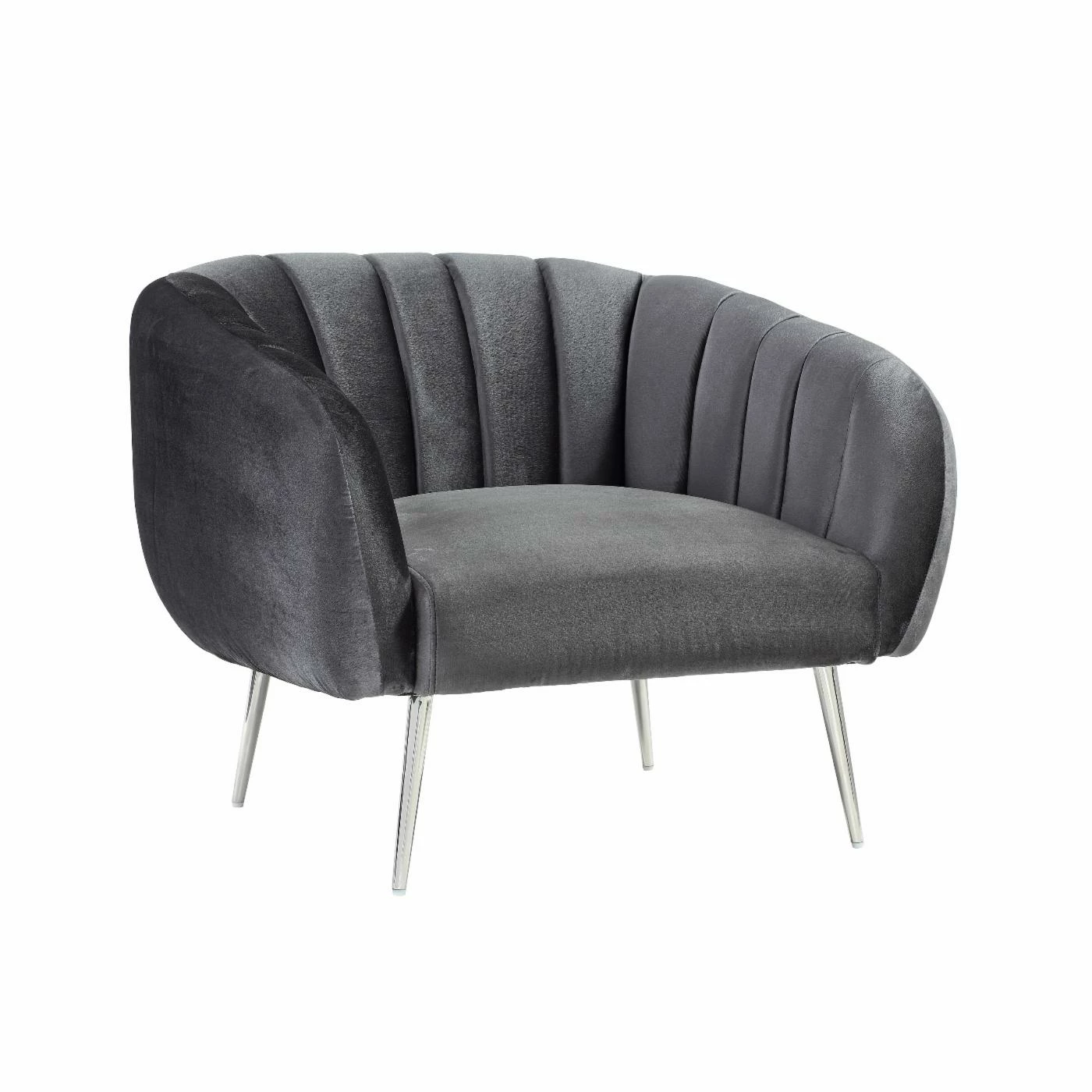 Buy ๐ Barrel Chairs Pangea Home Hilda Fabric Club Chair ๐ - Image 10