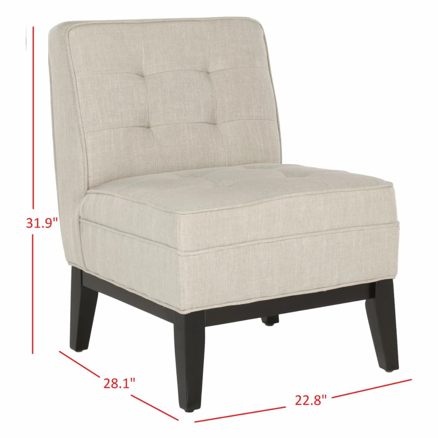 Cheap βοΈ Armless Chairs Safavieh Angel Tufted Armless Club Chair π― - Image 8
