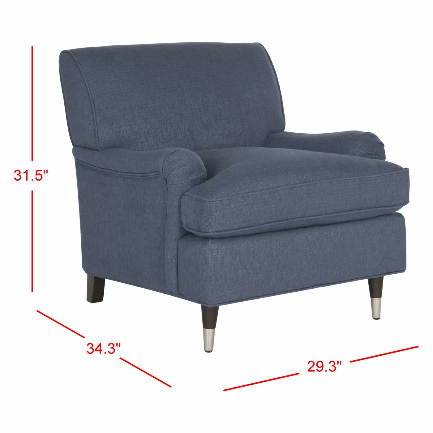 Discount π Arm Chairs Safavieh Chloe Navy Club Chair π€© - Image 8