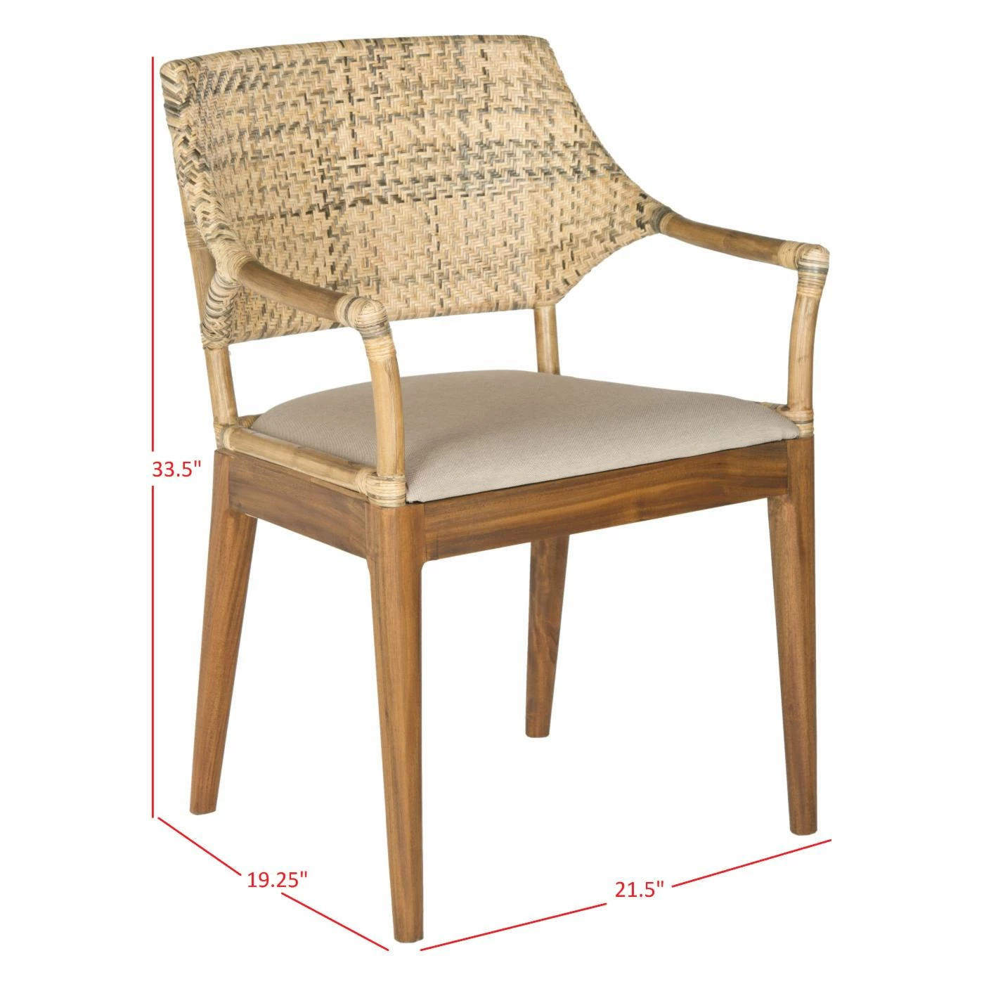 Promo π Arm Chairs Safavieh Carlo Arm Chair β - Image 7