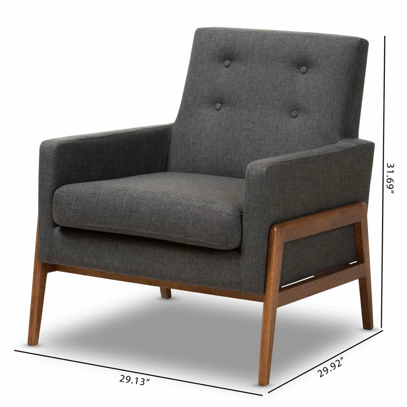 Promo ๐ Arm Chairs HN Home Erdem Mid-Century Modern Fabric Lounge Chair ๐ - Image 10