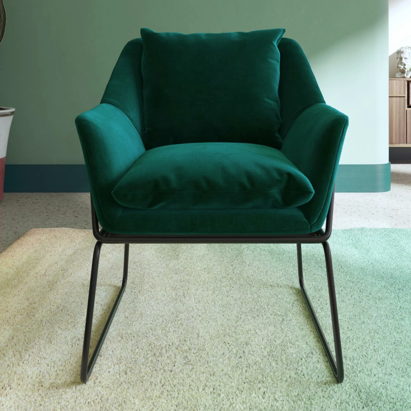 Budget ๐ Arm Chairs DHP Avery Velvet Accent Chair โ๏ธ - Image 3