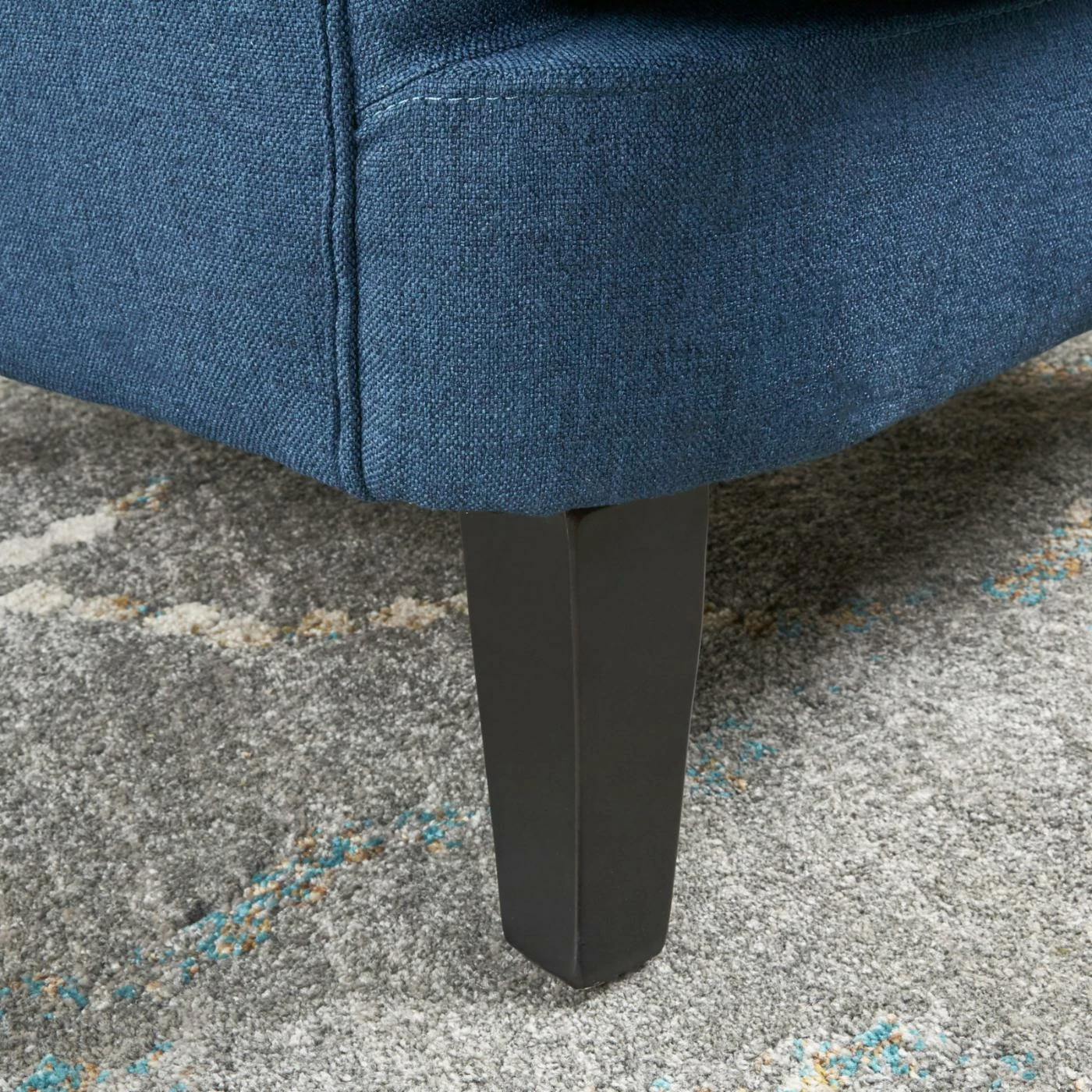 Brand new โ๏ธ Best Selling Home Arm Chairs Anikki Tufted Navy Blue Fabric Club Chair ๐ - Image 3