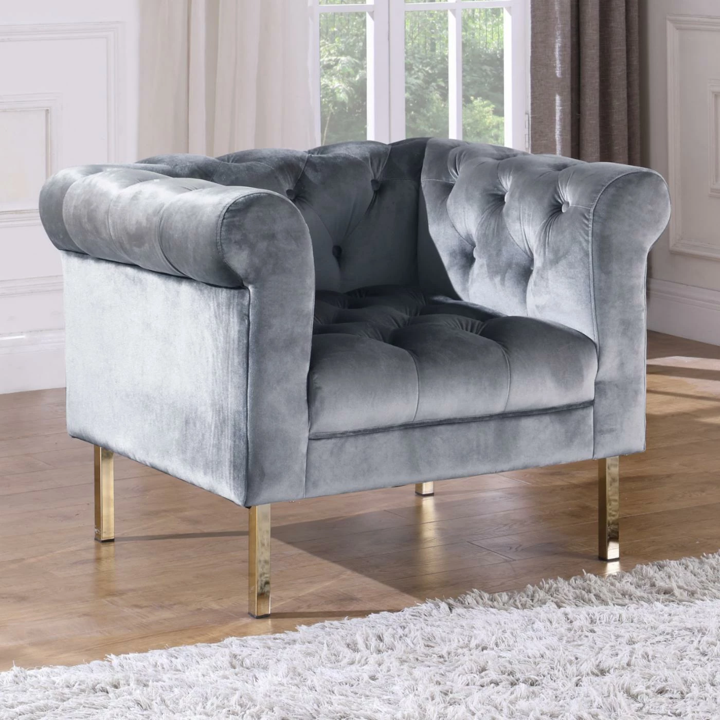 Cheap π₯ Club Chairs Chic Home Julian Velvet Club Chair π₯° - Image 3