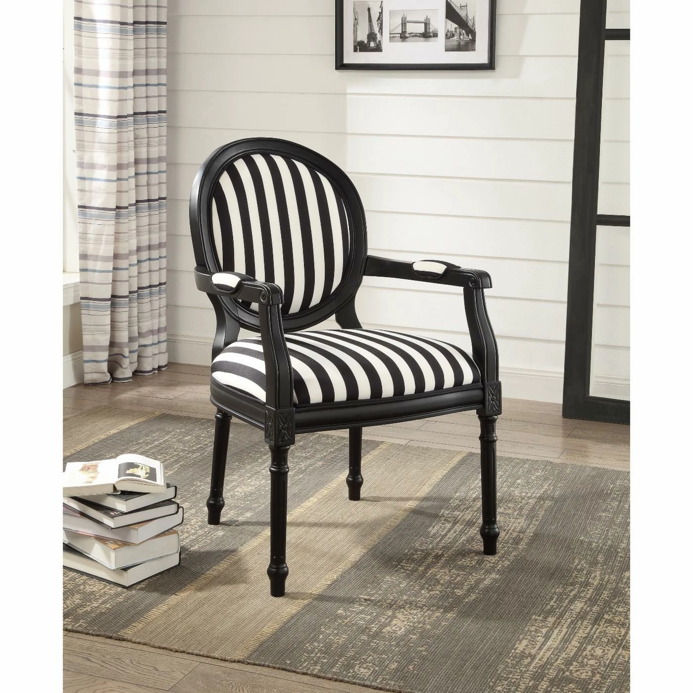 Buy ๐ Arm Chairs Coast To Coast Striped Accent Arm Chair โ - Image 3
