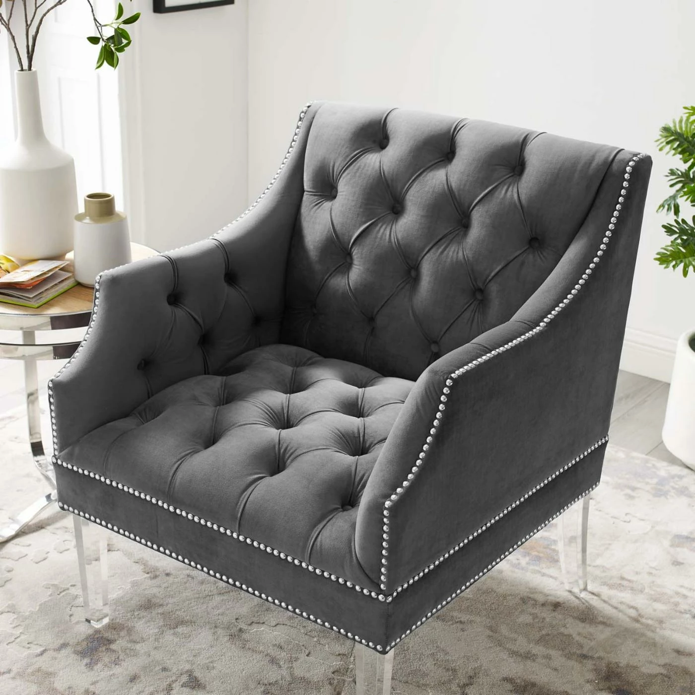 Top 10 ๐ Arm Chairs Modway Proverbial Tufted Button Accent Performance Velvet Arm Chair ๐ฅ - Image 3