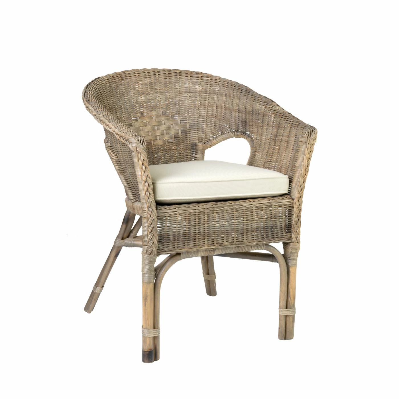 Best deal ๐ฏ Barrel Chairs East At Main Rattan Square Accent Chair โค๏ธ - Image 3