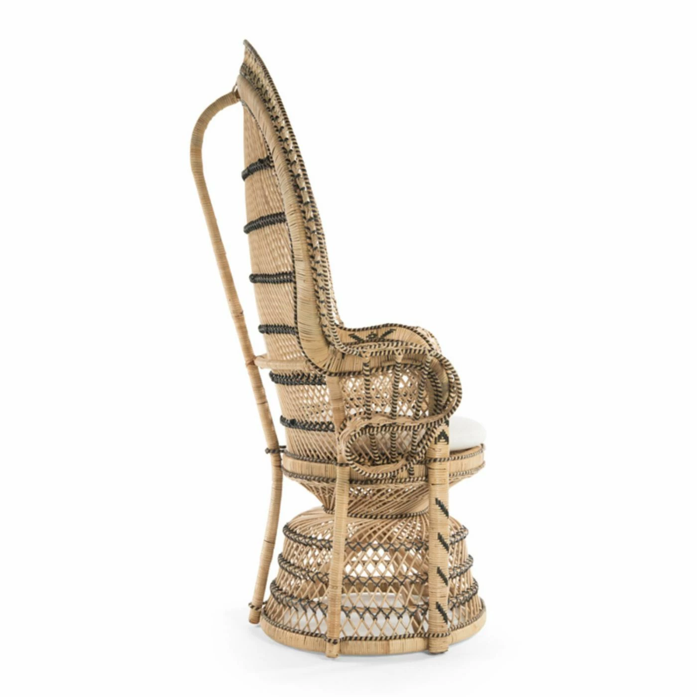 Wholesale π Arm Chairs KOUBOO Retro Peacock Rattan Accent Chair π€© - Image 3